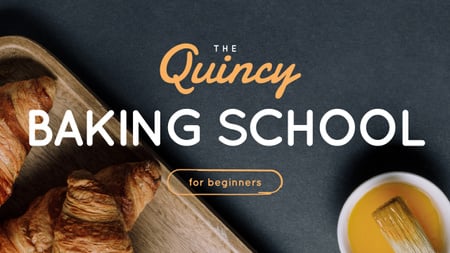 Plantilla de diseño de Baking School Ad Fresh Hot Croissants Youtube Thumbnail 