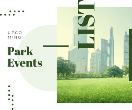 Green city Park view Facebook Design Template