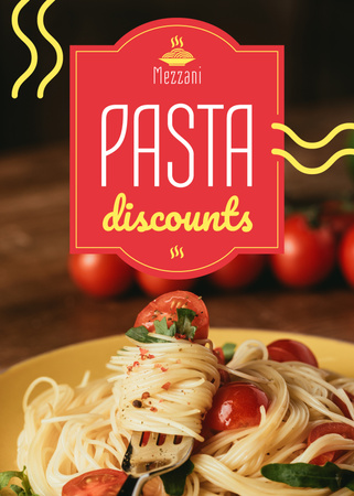 Designvorlage Pasta Menu Promotion Tasty Italian Dish für Flayer
