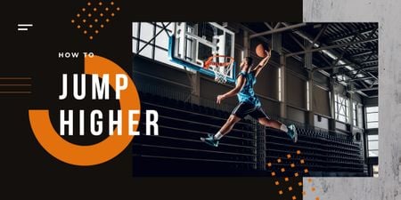 High Jump Guide for Basketball Players Image Design Template