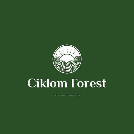 Trees in Forest with Green Icon Animated Logo Šablona návrhu