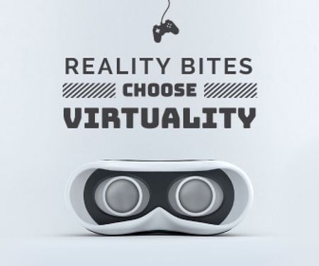Virtual Reality Accessories Offer Large Rectangle tervezősablon