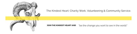 The Kindest Heart Charity Work Twitter Design Template