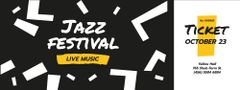 Jazz Festival Announcement with Chaotic Figures