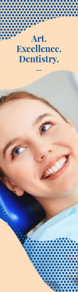 Modèle de visuel Doctor Dentist Service Proposal with Smiling Woman - Skyscraper
