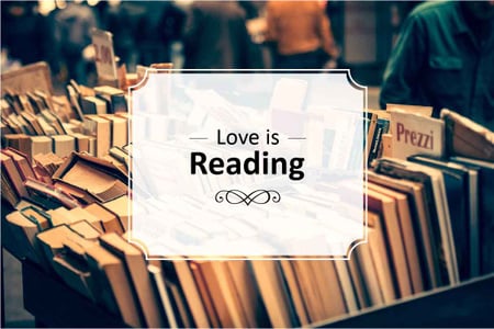 Bookstore Offer with Quote about Reading Facebook AD Design Template
