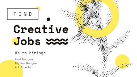 Designvorlage Creative Jobs offer on graphic pattern für Full HD video