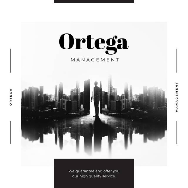Template di design Business Company ad with Man on city background Instagram AD