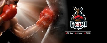 Modèle de visuel boxing Match announcement - Twitch Profile Banner