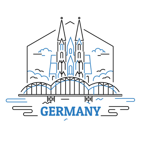Szablon projektu Germany famous travelling spots Animated Post