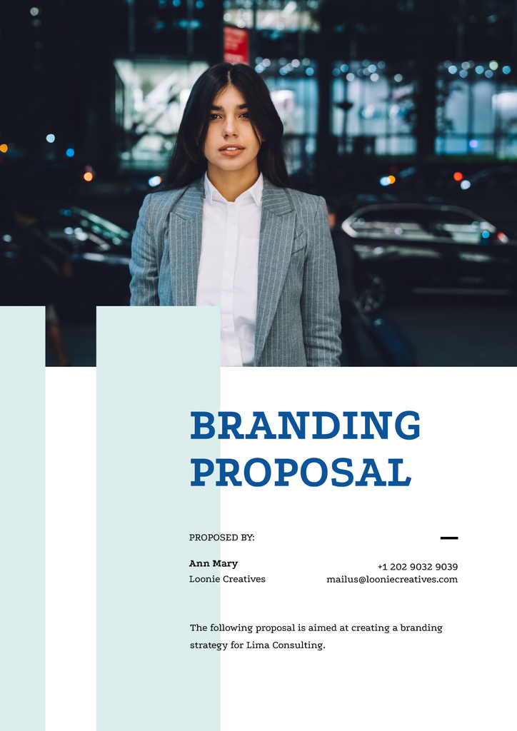 Plantilla de diseño de Branding Strategy overview Proposal 