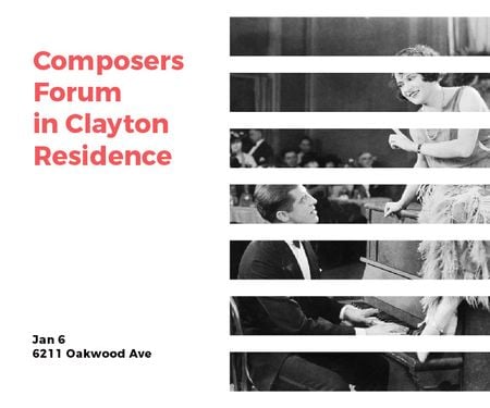Composers Forum in Clayton Residence Large Rectangle tervezősablon