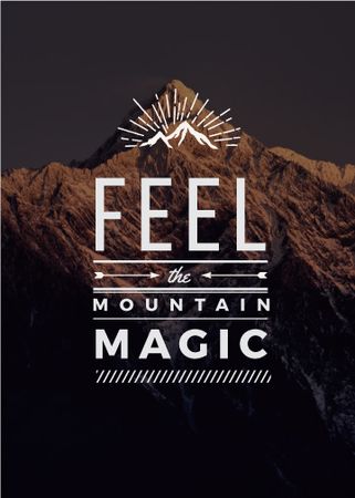 Nature inspiration with scenic Mountain peak Flayer Design Template