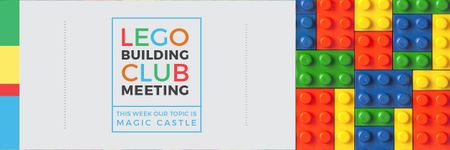 Lego Building Club Meeting Email header Modelo de Design