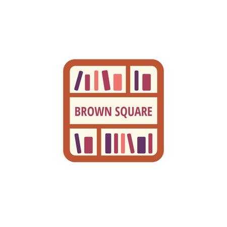 Platilla de diseño Bookstore Ad with Books on Shelves Logo
