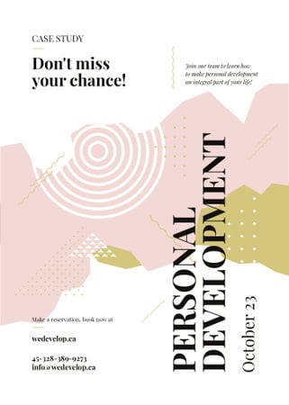 Szablon projektu Business Event ad on geometric pattern Invitation