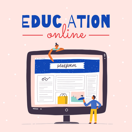 Modèle de visuel Online Education platform - Instagram