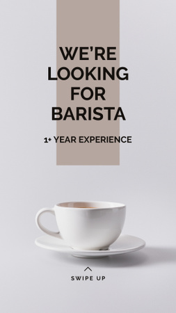 Plantilla de diseño de Cup of Coffee in white Instagram Story 