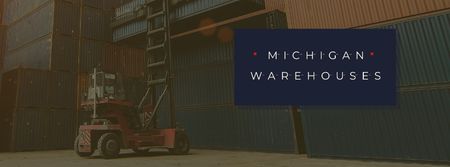 Warehouses Services Ad Facebook cover tervezősablon