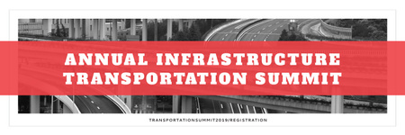 Plantilla de diseño de Annual infrastructure transportation summit Twitter 