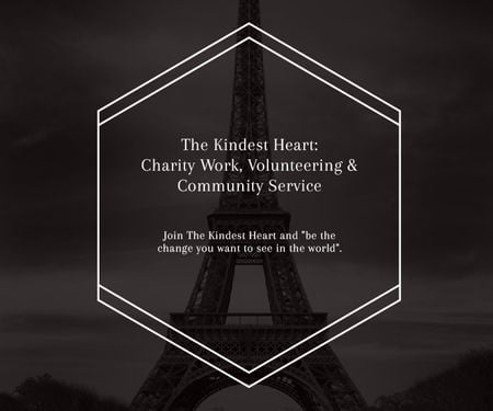 Platilla de diseño The Kindest Heart: Charity Work Large Rectangle