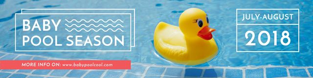 Plantilla de diseño de Rubber duck in swimming pool Twitter 