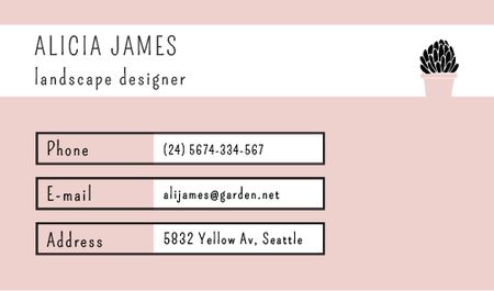 Landscape Designer Services Offer Business card tervezősablon
