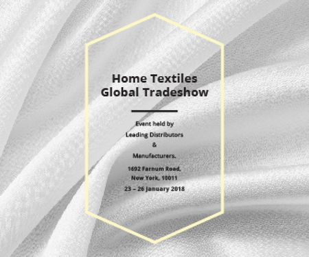 Home Textiles Events Announcement White Silk Large Rectangle Modelo de Design