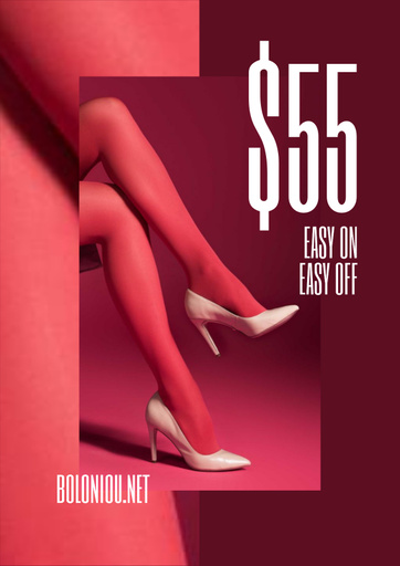 Fashion Sale With Female Legs In Pink Tights 