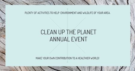 Designvorlage Clean up the Planet Annual event für Facebook AD
