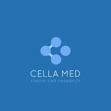 Research Center with Molecule Icon Animated Logo Šablona návrhu