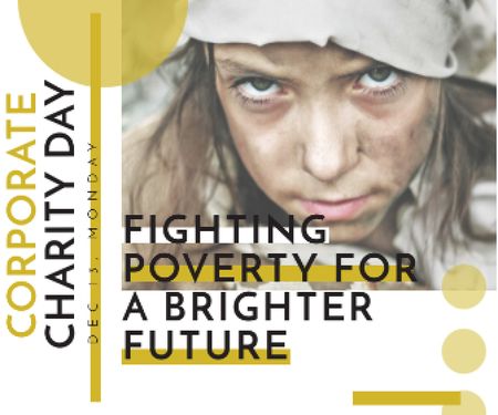 Plantilla de diseño de Corporate Charity Day Large Rectangle 