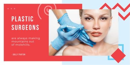 Offer of Injection Cosmetology and Plastic Surgery Services Image Design Template