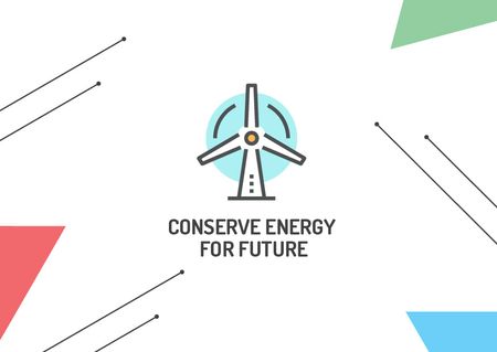 Concept of Conserve energy for future  Card Design Template
