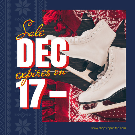 Template di design Sale with Pair of white skates Instagram