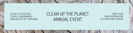 Designvorlage Clean up the Planet Annual event für Twitter