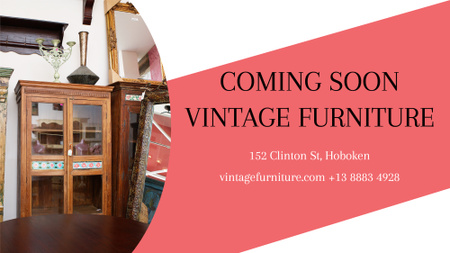 Vintage Furniture Shop Ad Antique Cupboard FB event cover – шаблон для дизайна