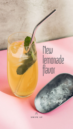 Sweet Lemonade with mint Instagram Story Design Template