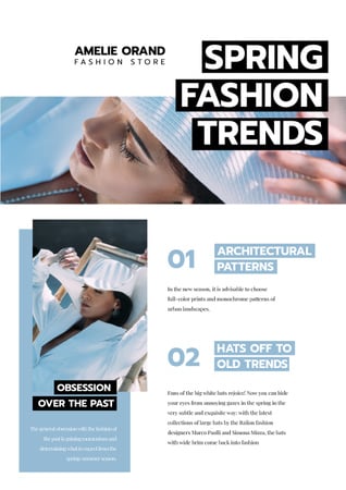 Spring Fashion Trends with Woman in white Newsletter – шаблон для дизайну