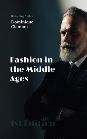 Male Fashion Stylish Bearded Man Book Cover tervezősablon