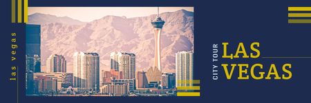 Plantilla de diseño de Las Vegas city buildings  Twitter 