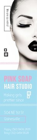Designvorlage Pink Soap Hair Studio für Skyscraper