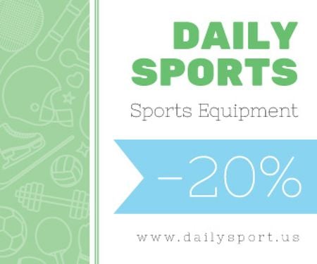 Sports equipment sale advertisement Large Rectangle tervezősablon