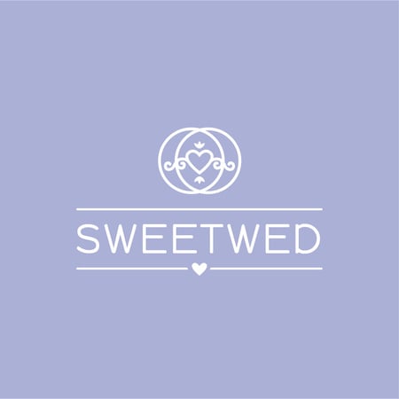 Plantilla de diseño de Wedding Agency Ad with Heart in Rings Logo 