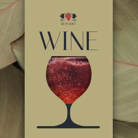 Red Wine Pouring in Glass Animated Post Design Template