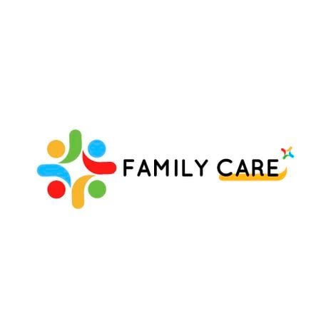 Family Care Concept with People in Circle Animated Logo Modelo de Design