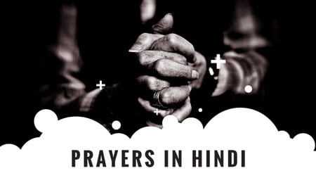 Hindi Faith Hands Clasped in Prayer Youtube Thumbnail – шаблон для дизайну
