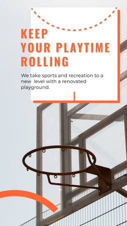 Basketball playground promotion Mobile Presentation – шаблон для дизайну