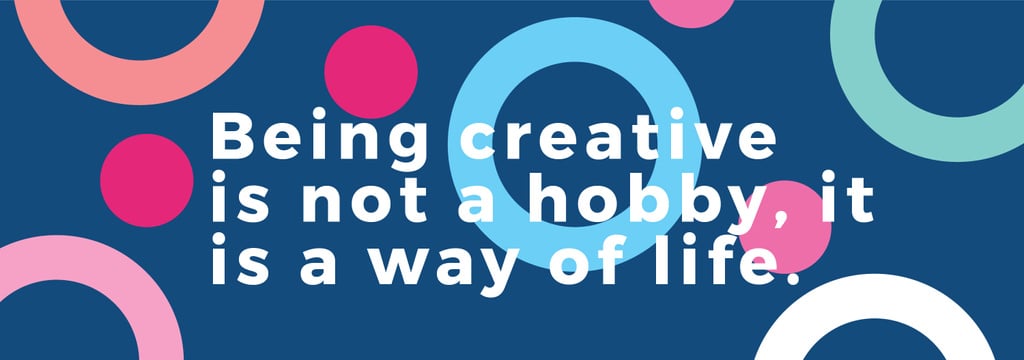 Creativity Quote on Colorful circles pattern Tumblr – шаблон для дизайну