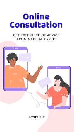 Online Medical Support Instagram Story Design Template